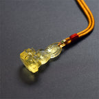 Fortune Jewel Blue Tathagata Buddha Medicine Buddha Liuli Crystal Serenity Amulet Necklace Pendant Fortune Jewel