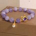 Fortune Jewel Natural Purple Quartzite Rabbit Happiness Bracelet