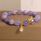 Fortune Jewel Natural Purple Quartzite Rabbit Happiness Bracelet