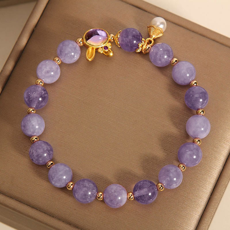 Fortune Jewel Natural Purple Quartzite Rabbit Happiness Bracelet
