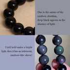 Fortune Jewel "Sending Balance and Protection" Rainbow Obsidian Bracelet Includes Gift Message Card Fortune Jewel