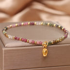 Fortune Jewel Colorful Tourmaline Flowers Positive Bracelet