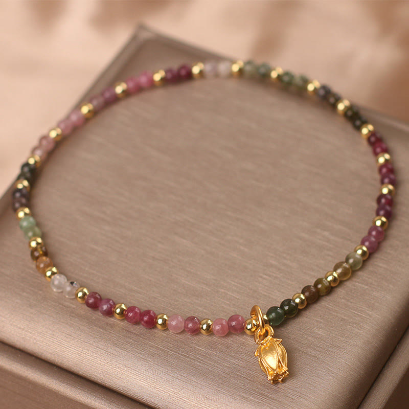 Fortune Jewel Colorful Tourmaline Flowers Positive Bracelet