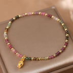 Fortune Jewel Colorful Tourmaline Flowers Positive Bracelet