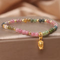 Fortune Jewel Colorful Tourmaline Flowers Positive Bracelet