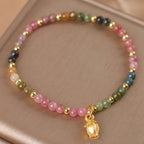 Fortune Jewel Colorful Tourmaline Flowers Positive Bracelet