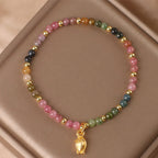 Fortune Jewel Colorful Tourmaline Flowers Positive Bracelet