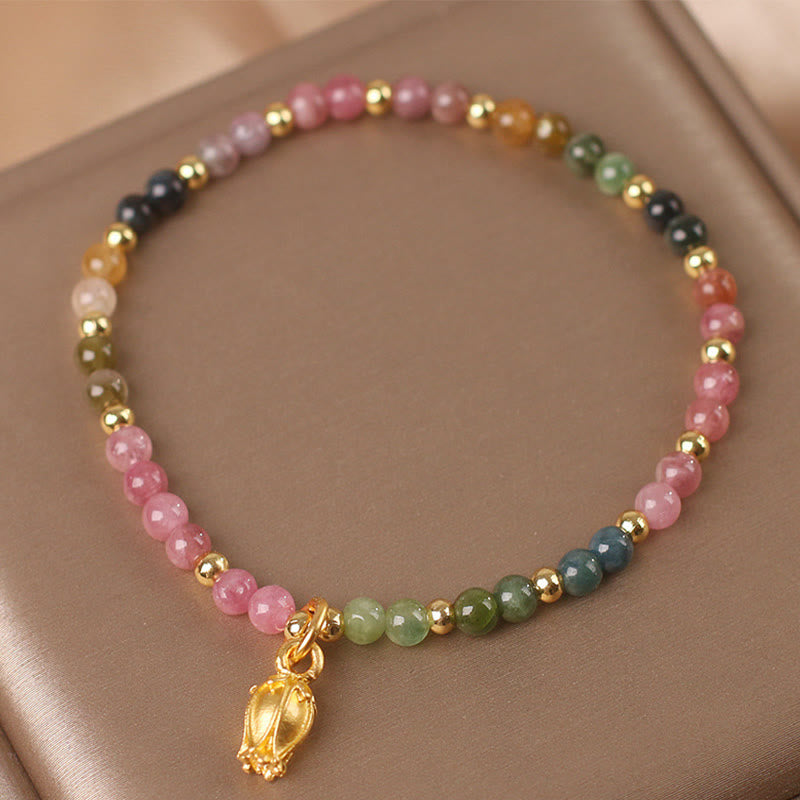 Fortune Jewel Colorful Tourmaline Flowers Positive Bracelet