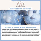 Fortune Jewel Blue Chalcedony Pearl Beads Energy Bracelet