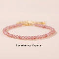 Fortune Jewel Strawberry Quartz Prehnite Peridot Lazurite Pink Crystal Tourmaline Healing Chain Bracelet