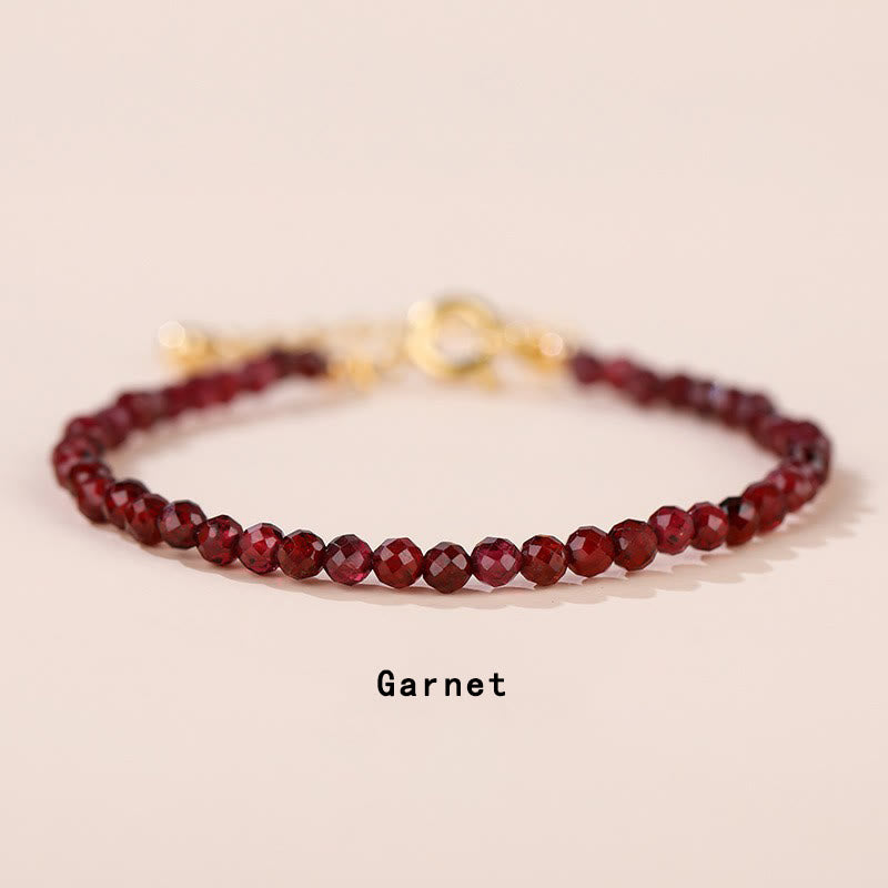 Fortune Jewel Strawberry Quartz Prehnite Peridot Lazurite Pink Crystal Tourmaline Healing Chain Bracelet