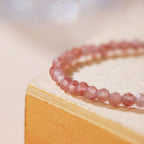 Fortune Jewel Strawberry Quartz Prehnite Peridot Lazurite Pink Crystal Tourmaline Healing Chain Bracelet