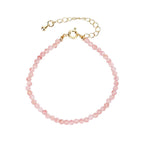Fortune Jewel Strawberry Quartz Prehnite Peridot Lazurite Pink Crystal Tourmaline Healing Chain Bracelet