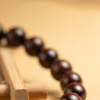 Fortune Jewel Small Leaf Red Sandalwood White Crystal Protection Bracelet