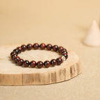 Fortune Jewel Small Leaf Red Sandalwood White Crystal Protection Bracelet