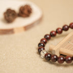 Fortune Jewel Small Leaf Red Sandalwood White Crystal Protection Bracelet