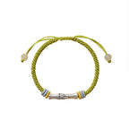Fortune Jewel 999 Sterling Silver Red String Bamboo Enlightenment Bracelet