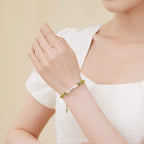Fortune Jewel 999 Sterling Silver Red String Bamboo Enlightenment Bracelet