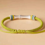 Fortune Jewel 999 Sterling Silver Red String Bamboo Enlightenment Bracelet