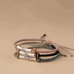 Fortune Jewel 925 Sterling Silver Bamboo Protection Braided Bracelet