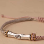 Fortune Jewel 925 Sterling Silver Bamboo Protection Braided Bracelet