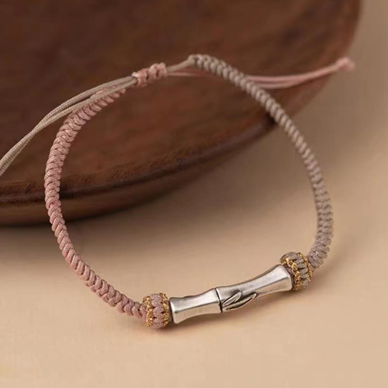 Fortune Jewel 925 Sterling Silver Bamboo Protection Braided Bracelet