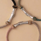 Fortune Jewel 925 Sterling Silver Bamboo Protection Braided Bracelet