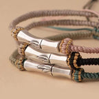 Fortune Jewel 925 Sterling Silver Bamboo Protection Braided Bracelet