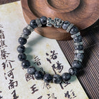 Fortune Jewel Black Glitter Stone PiXiu Power Bracelet