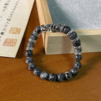 Fortune Jewel Black Glitter Stone PiXiu Power Bracelet