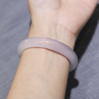 Fortune Jewel Natural Chalcedony Positive Energy Bracelet Bangle