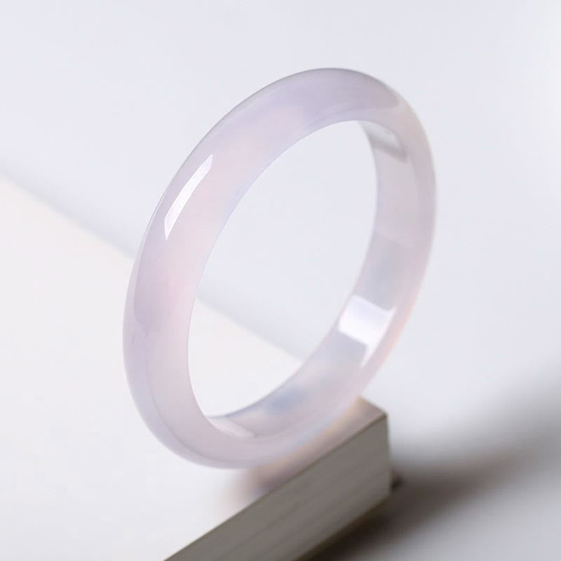 Fortune Jewel Natural Chalcedony Positive Energy Bracelet Bangle