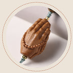 Fortune Jewel Bodhi Seed Three-eyed Dzi Bead Buddha Hand Charm Wealth Bracelet