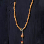 Fortune Jewel Bodhi Seed Three-eyed Dzi Bead Buddha Hand Charm Wealth Bracelet