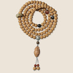 Fortune Jewel Bodhi Seed Three-eyed Dzi Bead Buddha Hand Charm Wealth Bracelet