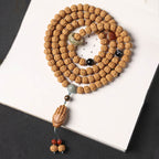 Fortune Jewel Bodhi Seed Three-eyed Dzi Bead Buddha Hand Charm Wealth Bracelet