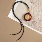 Fortune Jewel Chinese Zodiac Natal Buddha Small Leaf Red Sandalwood Ebony Longevity Necklace Pendant