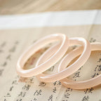 Fortune Jewel Natural Dusty Rose Pink Jade Self-Love Bracelet Bangle