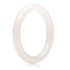 Fortune Jewel Natural White Green Jade Luck Prosperity Bracelet Bangle