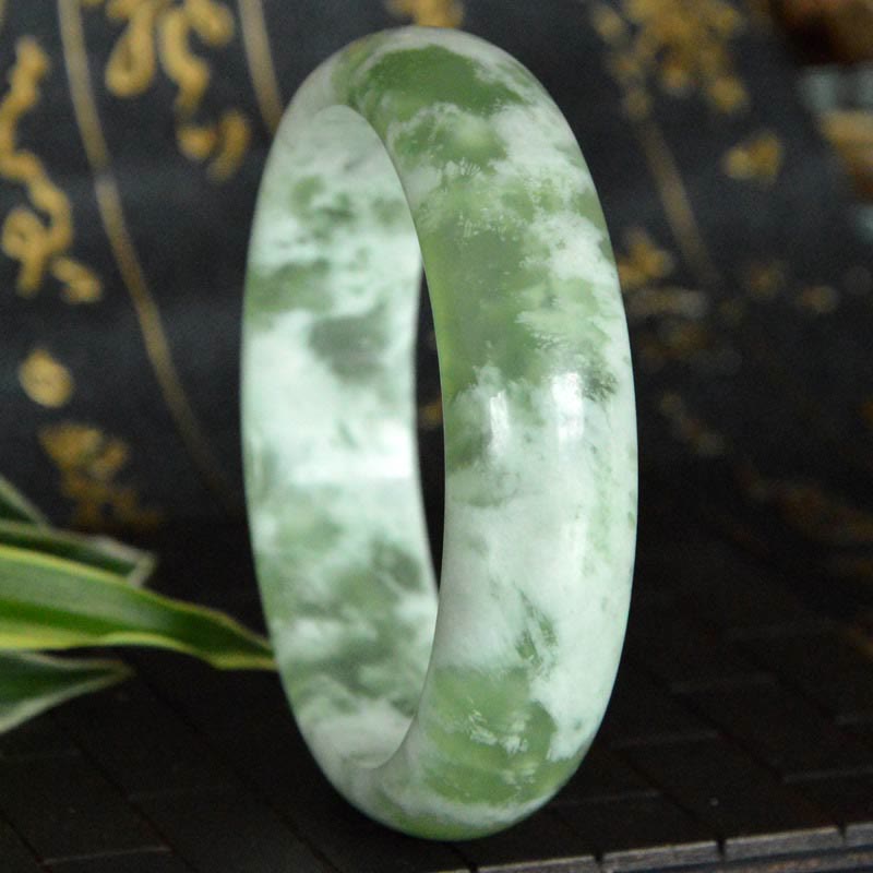 Fortune Jewel Natural Jade Luck Prosperity Bracelet Bangle