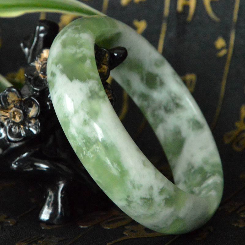 Fortune Jewel Natural Jade Luck Prosperity Bracelet Bangle