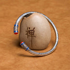 Fortune Jewel Heart Sutra Carved Copper Coins Healing Bracelet Bangle