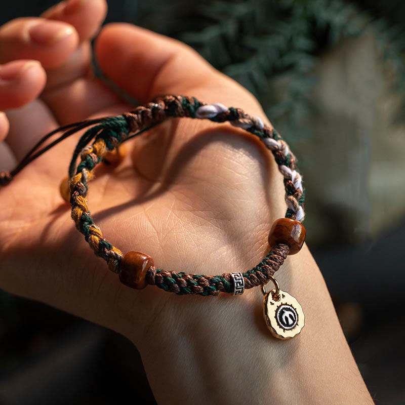 Fortune Jewel Tibetan Bone Beads Luck Rope Bracelet