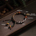 Fortune Jewel Tibetan Bone Beads Luck Rope Bracelet