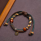 Fortune Jewel "Cheers to Harmony and Blessings" Tibetan Rope Bracelet Includes Gift Message Card Fortune Jewel