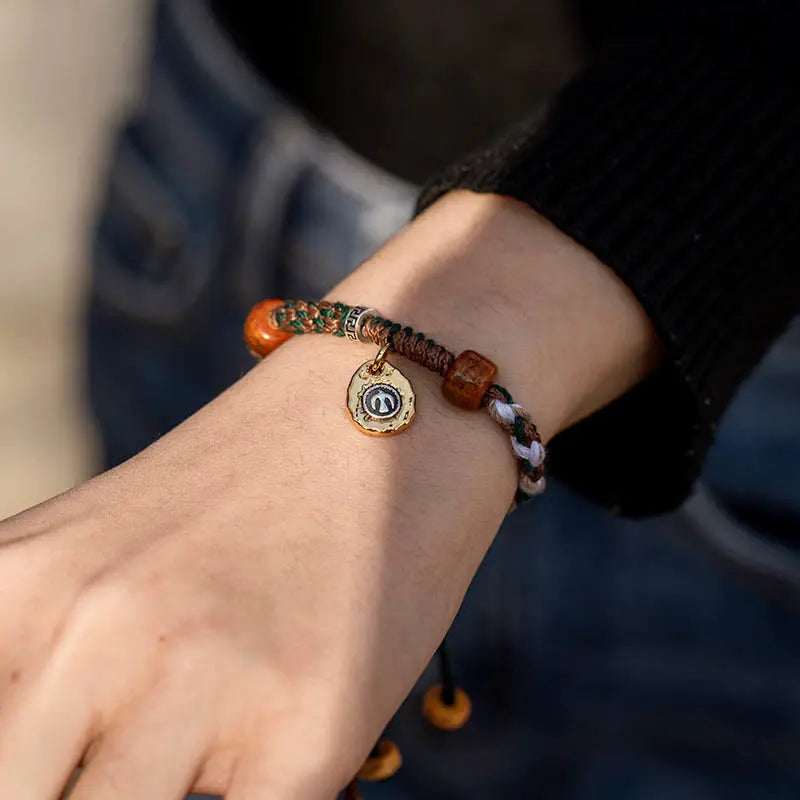 Fortune Jewel "Cheers to Harmony and Blessings" Tibetan Rope Bracelet Includes Gift Message Card Fortune Jewel