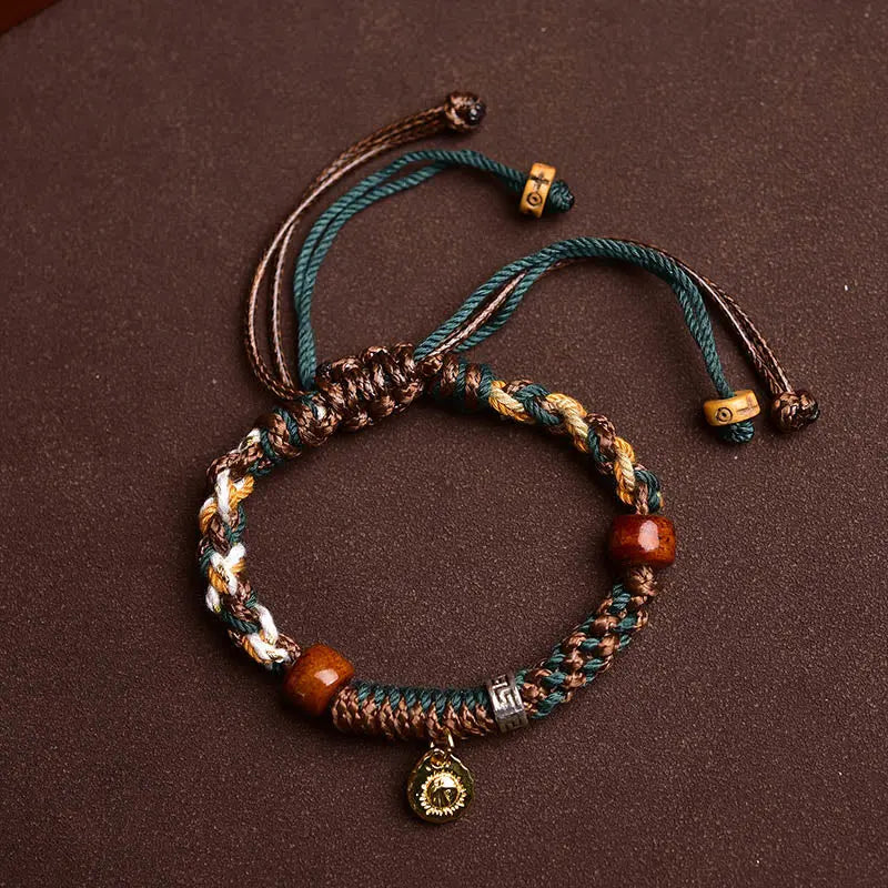 Fortune Jewel "Cheers to Harmony and Blessings" Tibetan Rope Bracelet Includes Gift Message Card Fortune Jewel