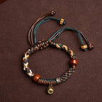 Fortune Jewel Tibetan Bone Beads Luck Rope Bracelet