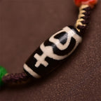 Fortune Jewel Handmade Tibetan Dzi Bead Wealth Braided Rope Bracelet