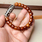 Fortune Jewel Tibetan Bone Beads Nine-Eye Dzi Bead Protection Bracelet